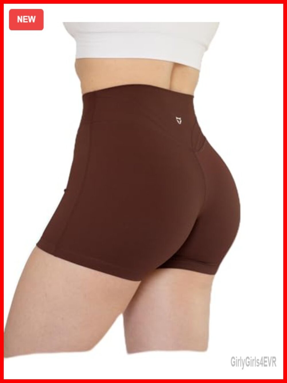 High Waist Yoga Workout Shorts 4 Way Stretch Nylon Spandex Tummy Control